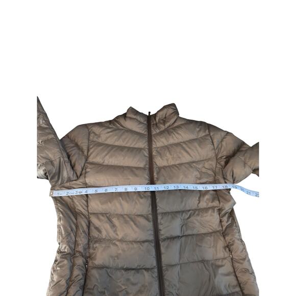Uniqlo Puffer Jacket Women's Gray Light Packable Full Zip Winter Basic Medium - Picture 10 of 12